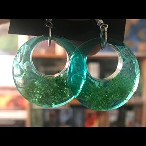 Homemade resin earrings